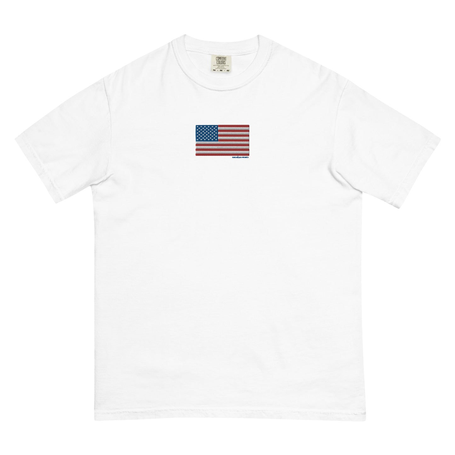 God Bless America Embroidered Comfort Colors Shirt