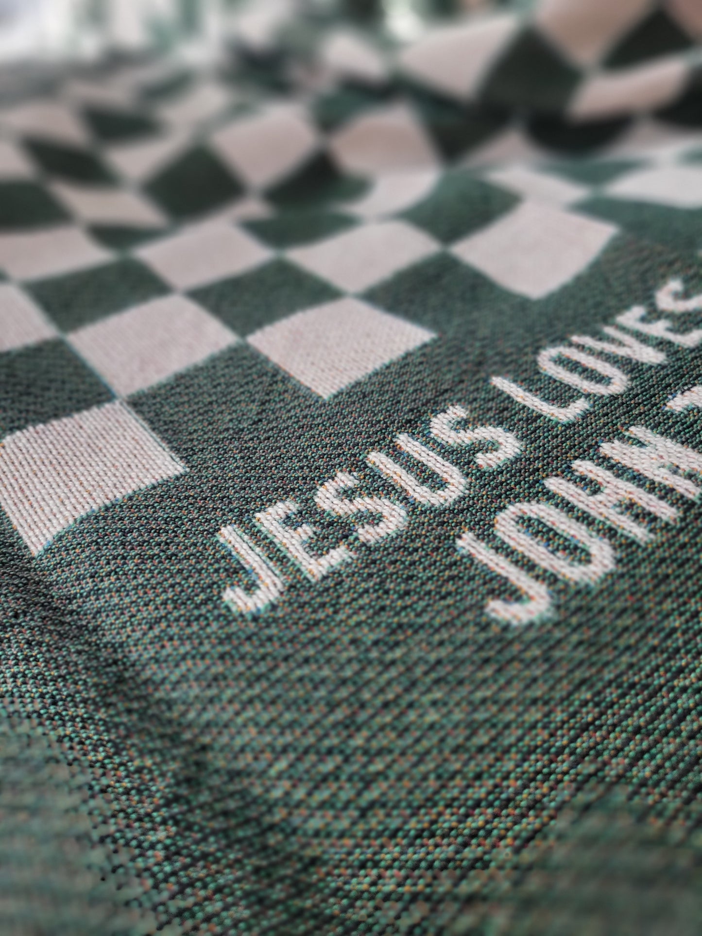 Jesus Loves You Woven Blanket