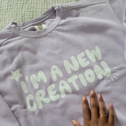 New Creation Christian Comfort Colors Sweatshirt