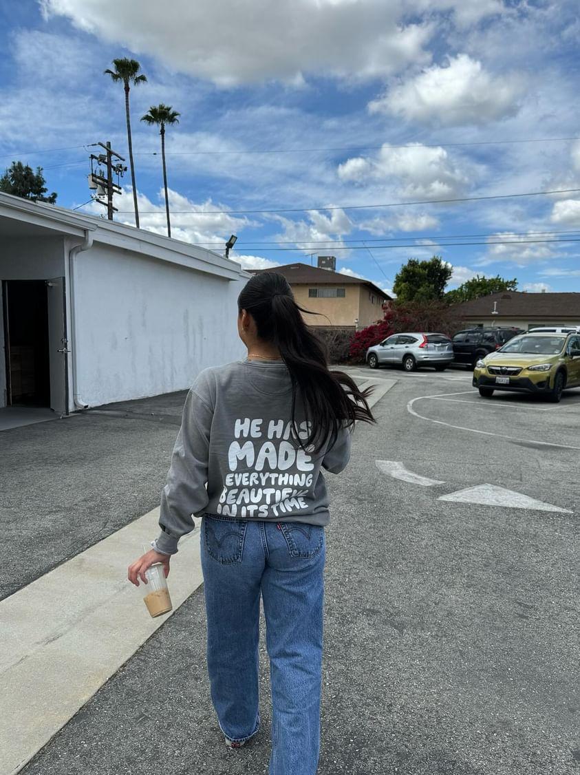 He Has Made Everything Beautiful In Its Time Comfort Colors Sweatshirt