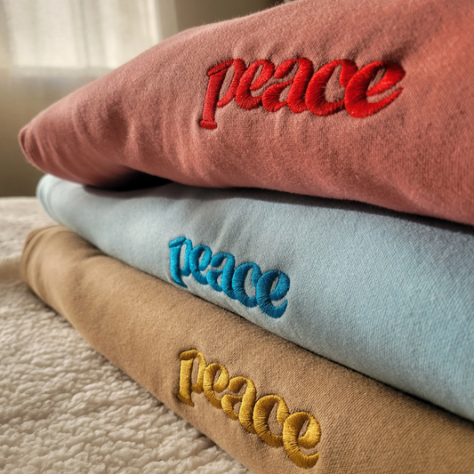 Peace Embroidered Hoodie