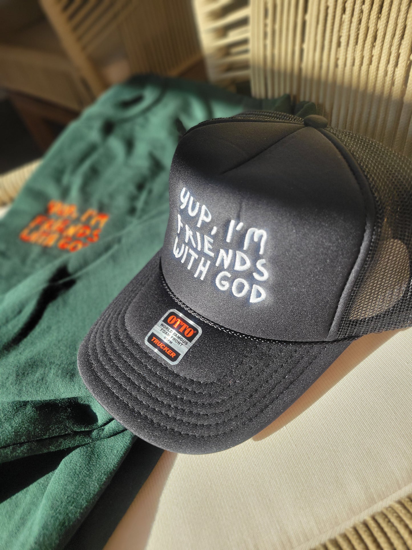 Friends with God Foam Trucker Hat