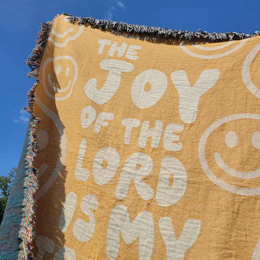 The Joy of the Lord Christian Woven Blanket