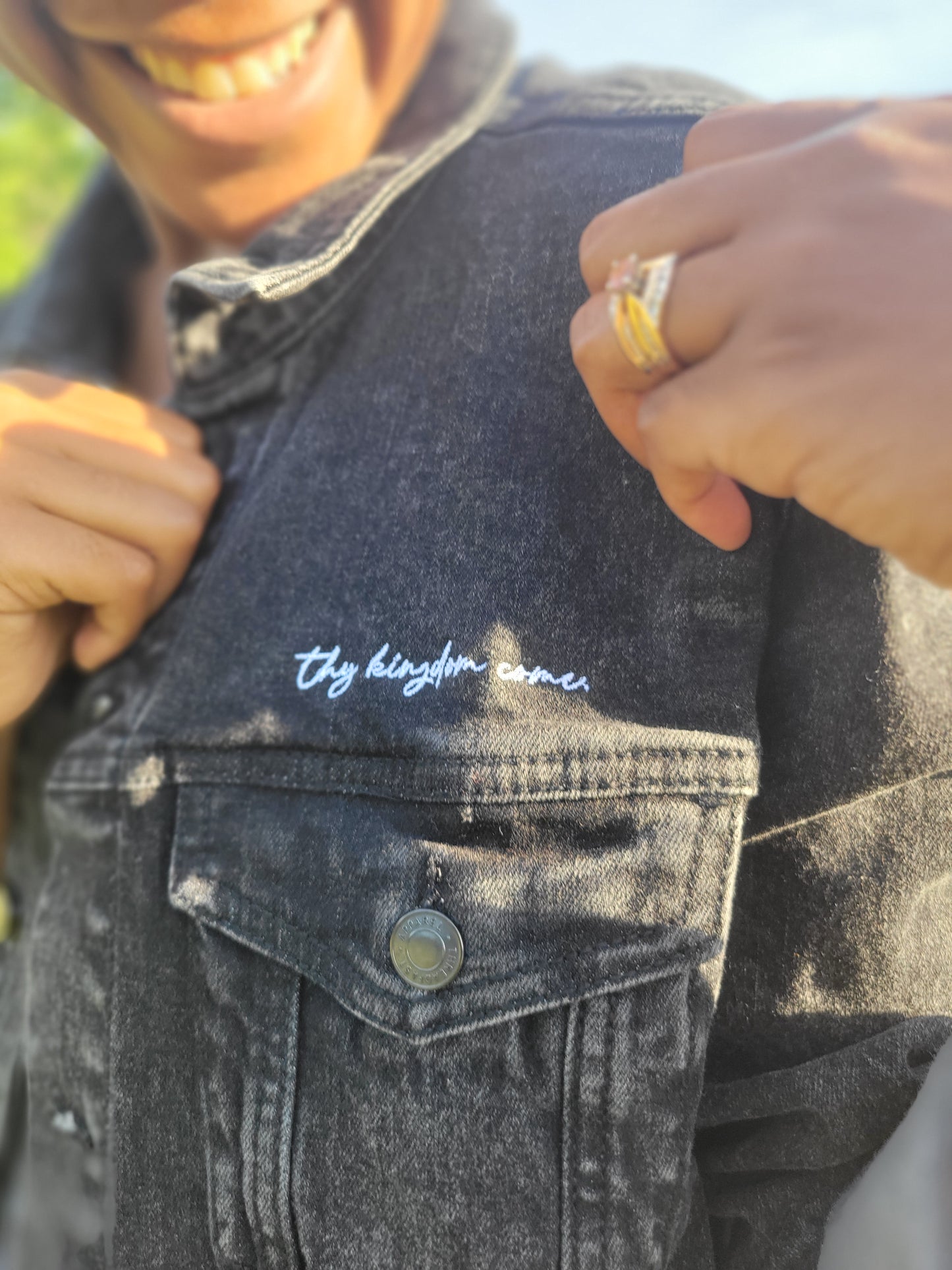 As It Is In Heaven Embroidered Jean Jacket