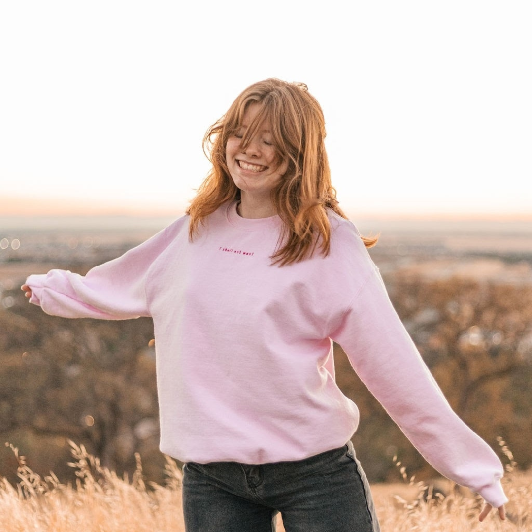 Psalm 23 (I Shall Not Want) Embroidered Sweatshirt