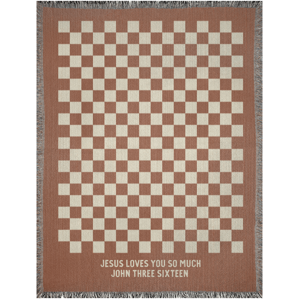 Jesus Loves You Woven Blanket