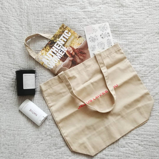 Jesus Loves You Christian Tote Bag