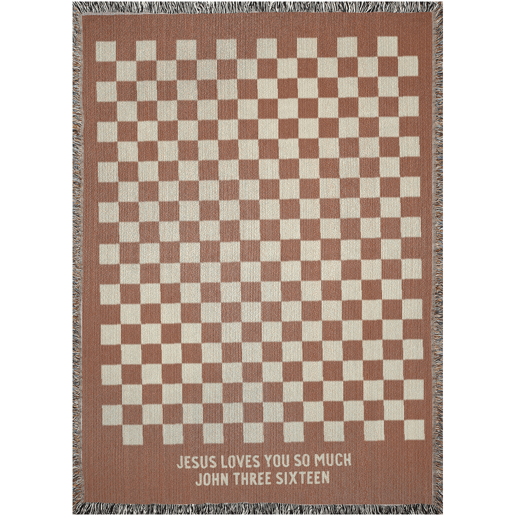 Jesus Loves You Woven Blanket