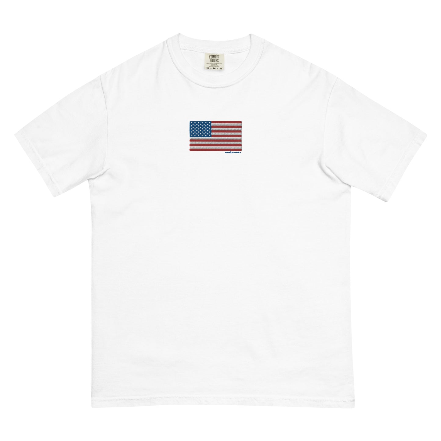 God Bless America Embroidered Comfort Colors Shirt