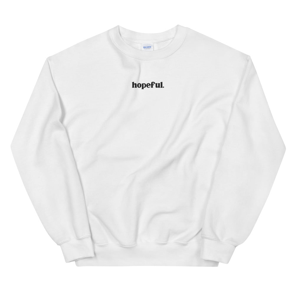 Hopeful Embroidered Christian Sweatshirt