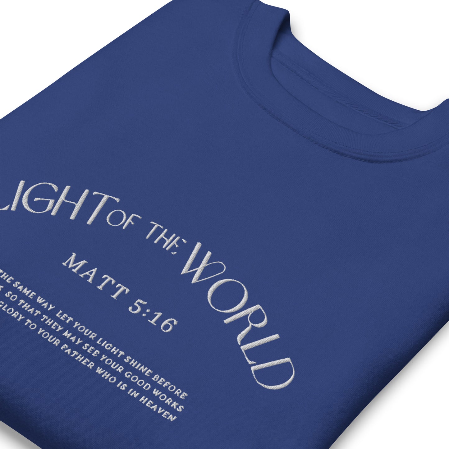 Light of the World Christian Embroidered Crewneck