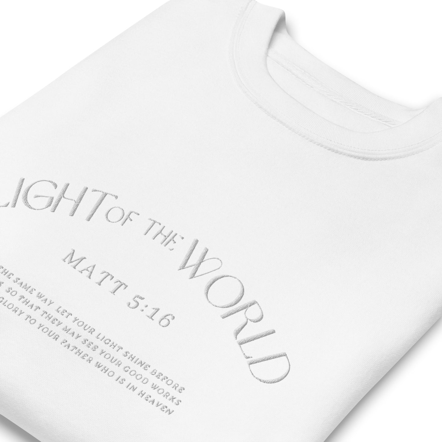 Light of the World Christian Embroidered Crewneck